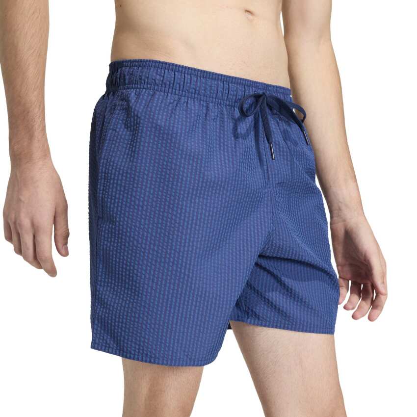 Adidas Seersucker Çizgili Mavi Erkek Mayo - 3