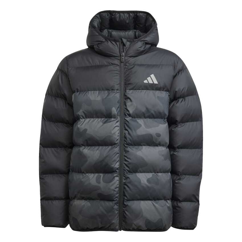 Adidas Sentetik Dolgulu Grafik Baskılı Siyah Çocuk Mont - 6