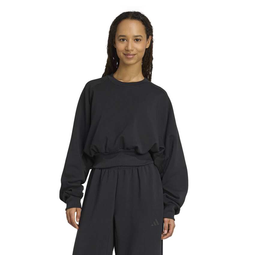 Adidas Soft Lux Bol Siyah Kadın Sweatshirt - 1