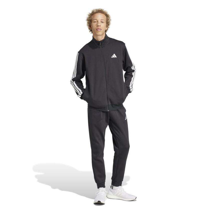 Adidas Sportswear Basic 3-Stripes Fleece SİYAH Erkek Eşofman Takımı - 1