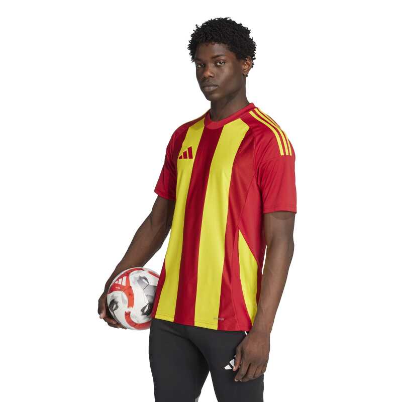 Adidas Striped 24 Kırmızı Erkek Forma - Adidas