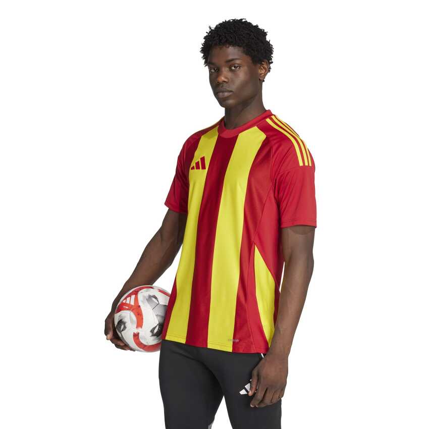 Adidas Striped 24 Kırmızı Erkek Forma - 1