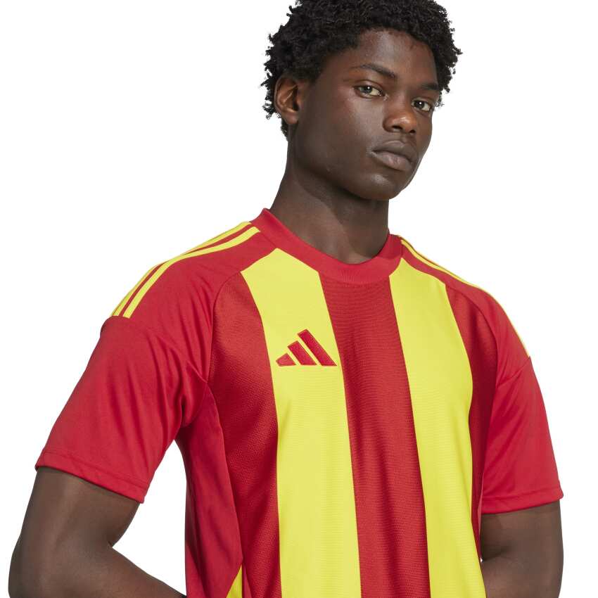 Adidas Striped 24 Kırmızı Erkek Forma - 4