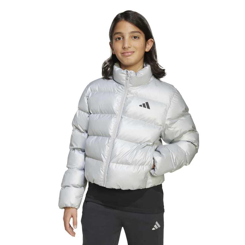 Adidas Synthetic Down Glam Gri Çocuk Mont - 2