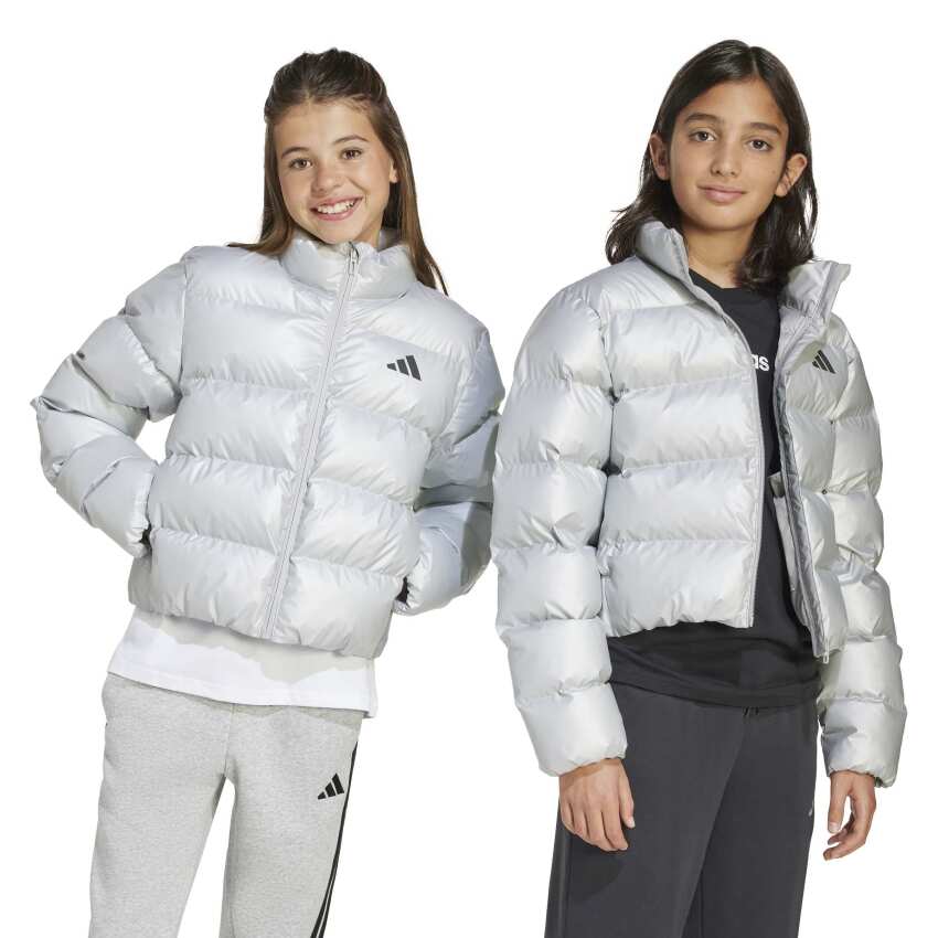 Adidas Synthetic Down Glam Gri Çocuk Mont - 8