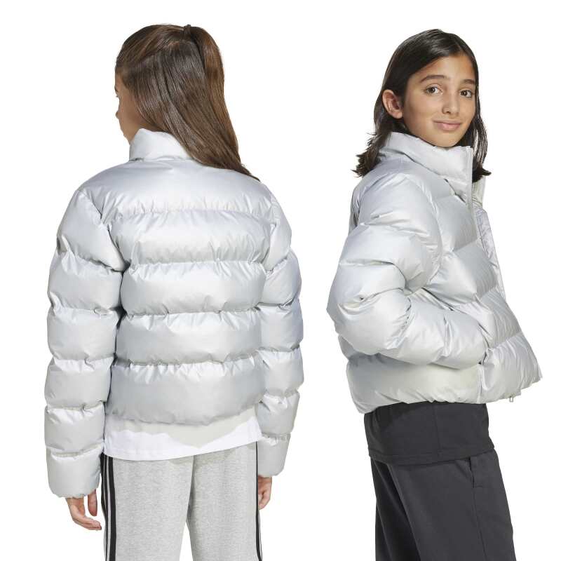 Adidas Synthetic Down Glam Gri Çocuk Mont - 7