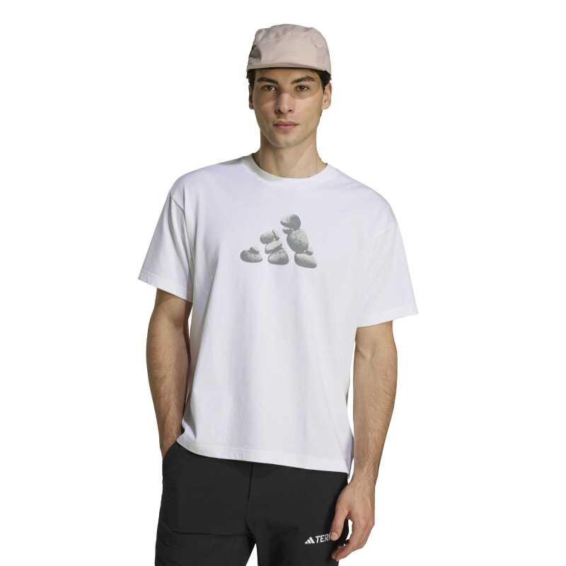 Adidas Terrex Rocks Logo Graphic Beyaz Erkek Tshirt - 1
