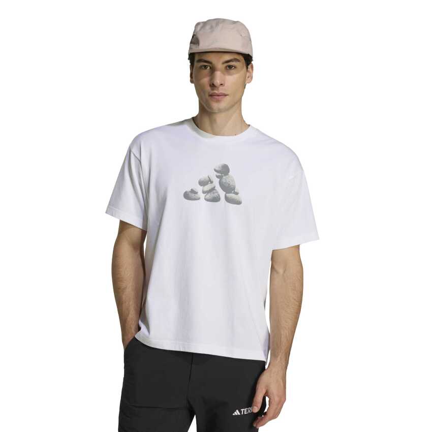 Adidas Terrex Rocks Logo Graphic Beyaz Erkek Tshirt - 1