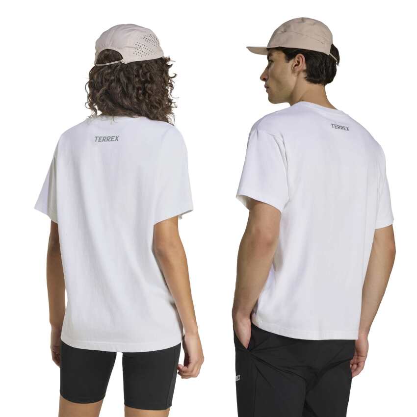 Adidas Terrex Rocks Logo Graphic Beyaz Erkek Tshirt - 6