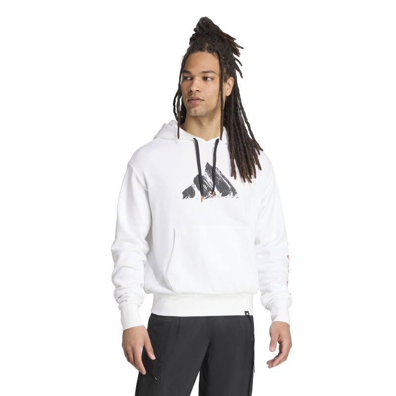 Adidas Terrex Snow Adventure Graphic Kapüşonlu Beyaz Erkek Sweatshirt - 3