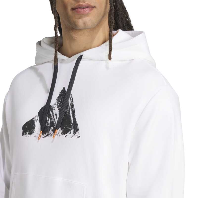 Adidas Terrex Snow Adventure Graphic Kapüşonlu Beyaz Erkek Sweatshirt - 4