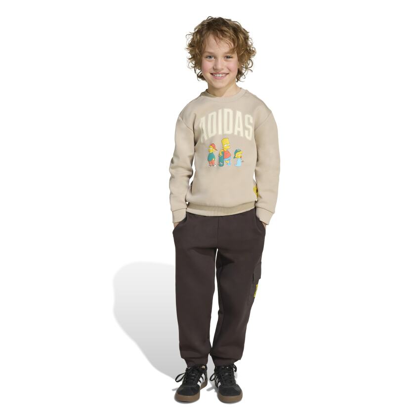 Adidas The Simpsons Bej Çocuk Eşofman Takımı - 1