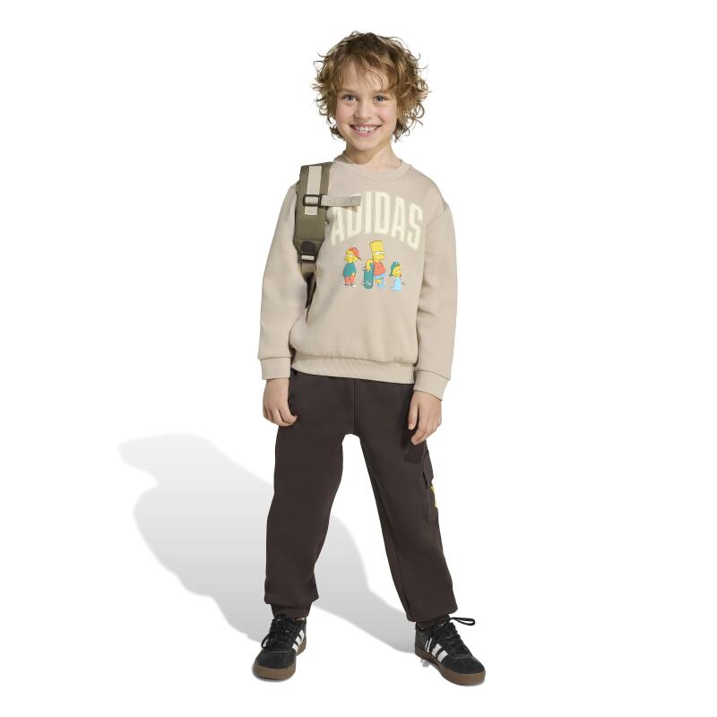 Adidas The Simpsons Bej Çocuk Eşofman Takımı - 3