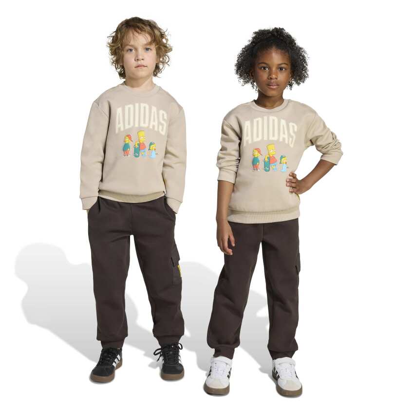 Adidas The Simpsons Bej Çocuk Eşofman Takımı - 7