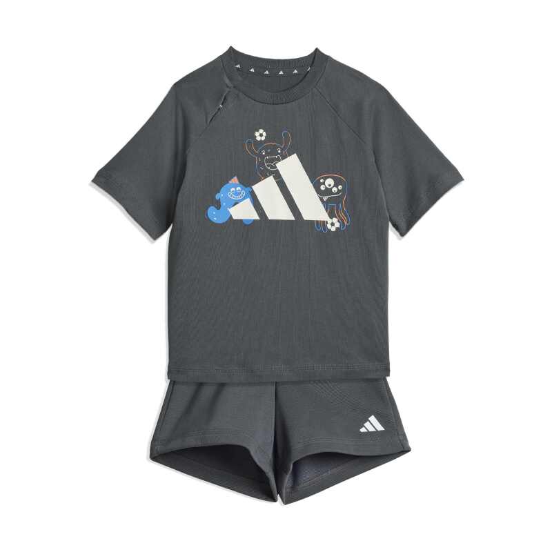 Adidas TIRO_NSTER Gri Çocuk Şort Tshirt Takım - 1