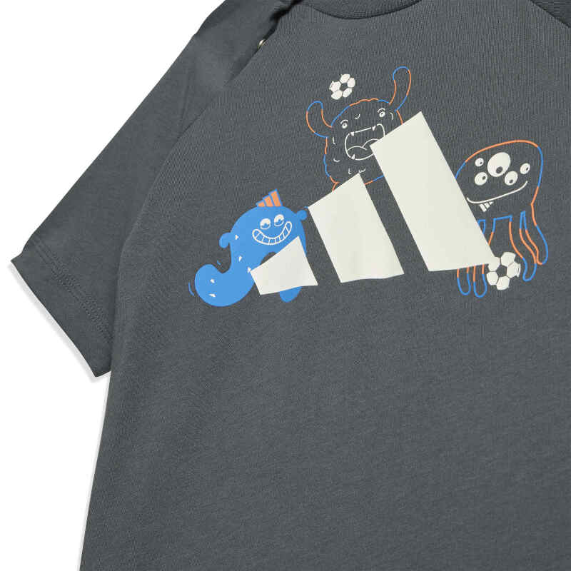 Adidas TIRO_NSTER Gri Çocuk Şort Tshirt Takım - 5