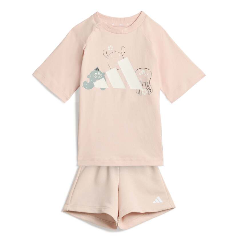 Adidas Tiro_nster Pembe Çocuk Şort Tshirt Takım - 1