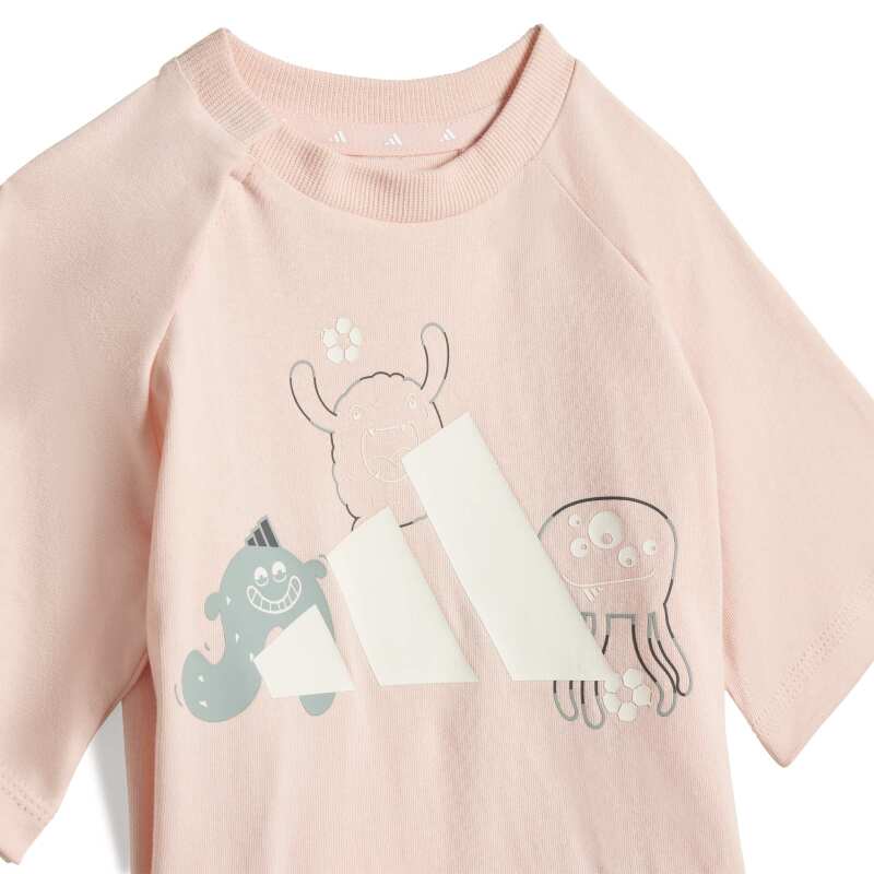 Adidas Tiro_nster Pembe Çocuk Şort Tshirt Takım - 5