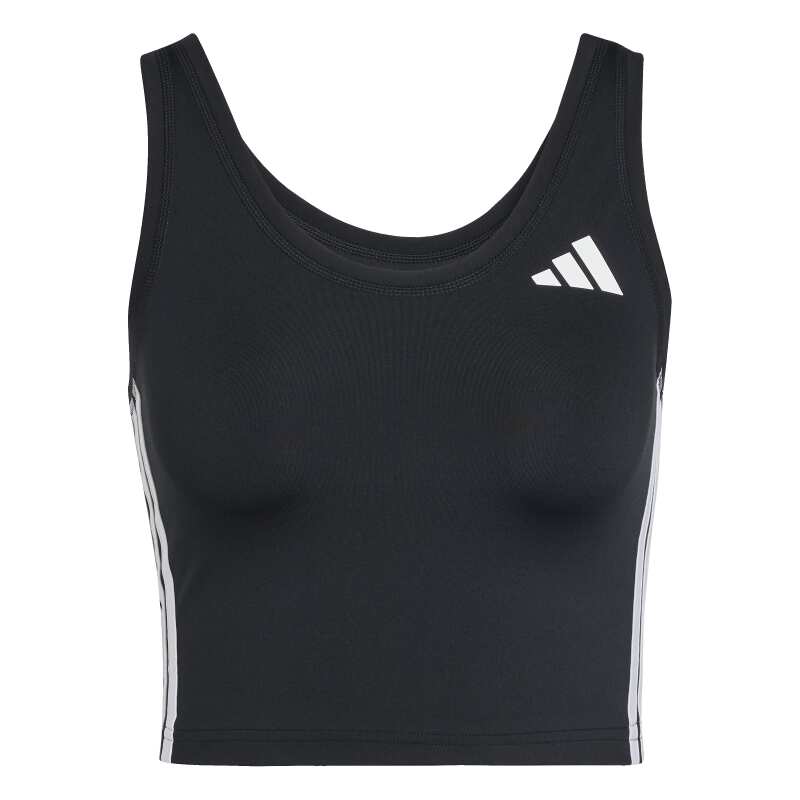 Adidas Train Essentials 3-Stripes Crop Siyah Kadın Atlet - 6