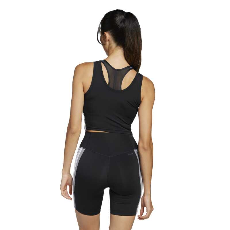 Adidas Train Essentials 3-Stripes Crop Siyah Kadın Atlet - Adidas (1)