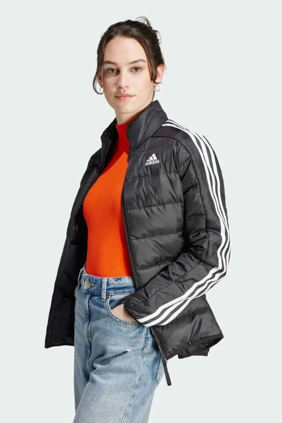 Adidas Essentials 3 Bantlı Hafif Dolgulu Siyah Kadın Mont - Adidas
