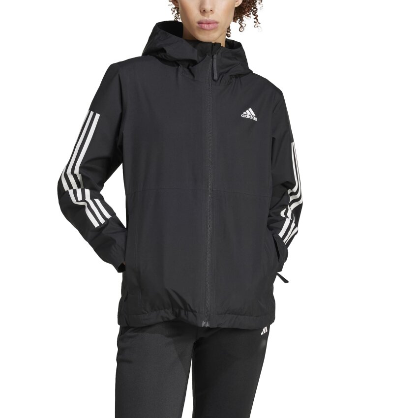 Adidas Essentials 3-Stripes RAIN.RDY Siyah Kadın Mont - 2