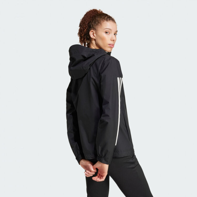 Adidas Essentials 3-Stripes RAIN.RDY Siyah Kadın Mont - 2
