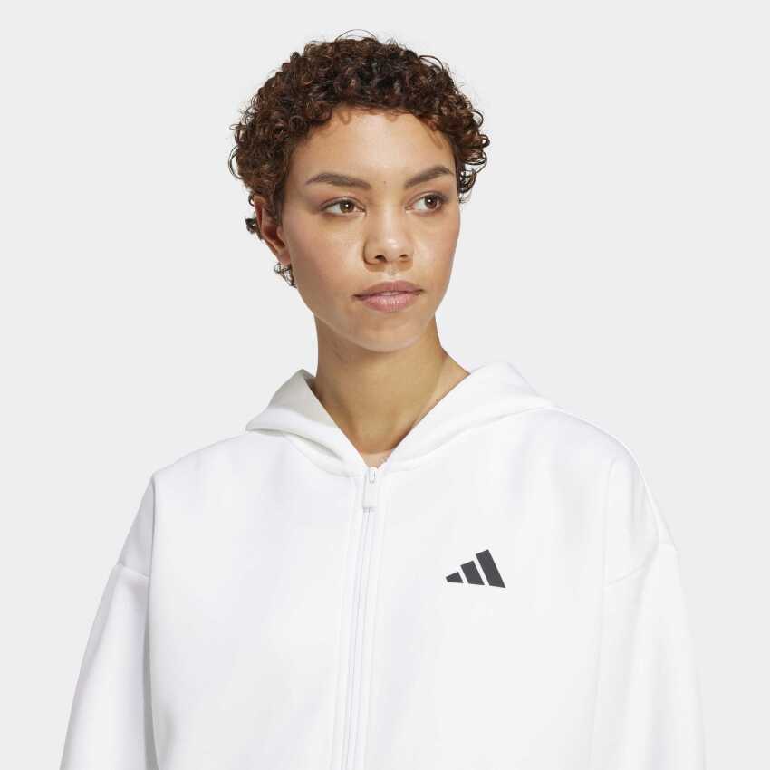 Adidas W FI 3S Fz Hd Kadın Eşofman Üstü - 4