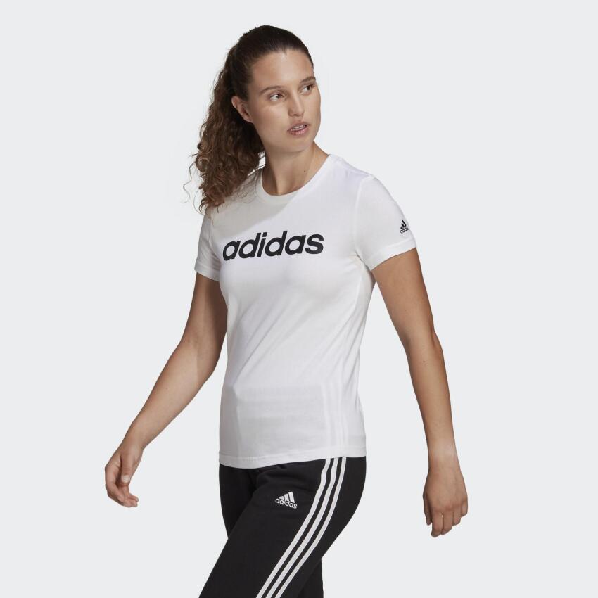 Adidas W LIN T Beyaz-Siyah Kadın Tshirt GL0768 - 2