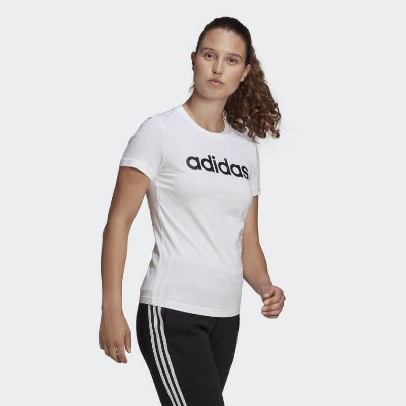 Adidas W LIN T Beyaz-Siyah Kadın Tshirt GL0768 - 4