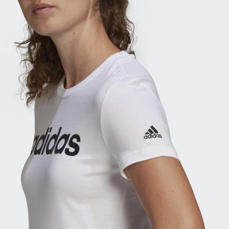 Adidas W LIN T Beyaz-Siyah Kadın Tshirt GL0768 - 6