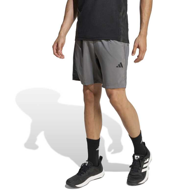 Adidas Workout Essentials Base Dokuma Gri Erkek Şort - Adidas