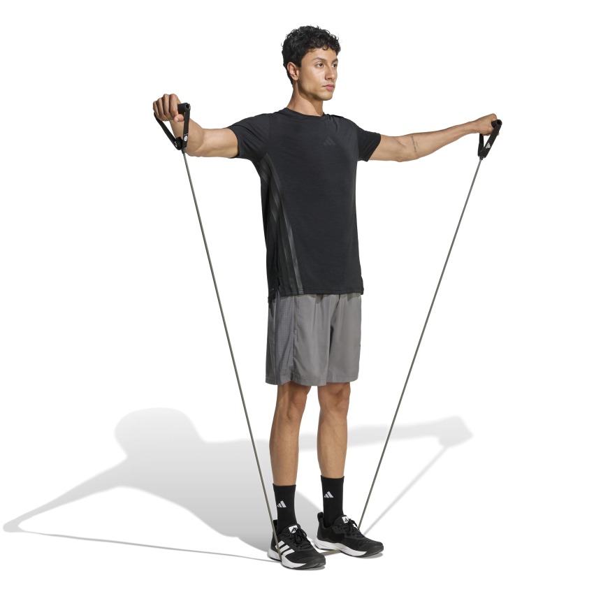 Adidas Workout Essentials Base Dokuma Gri Erkek Şort - 3