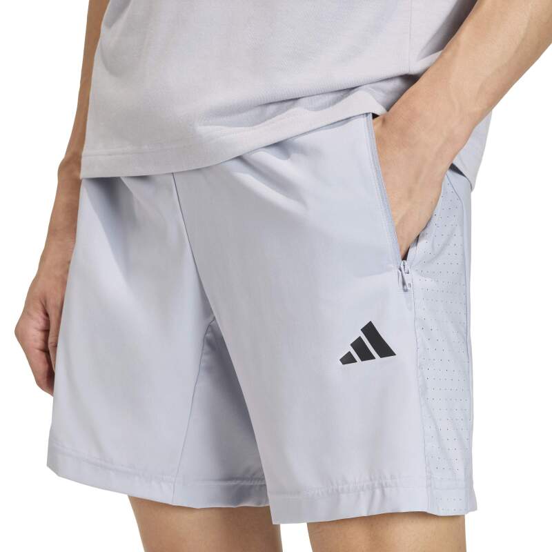 Adidas Workout Essentials Base Dokuma Gri Erkek Şort - 5