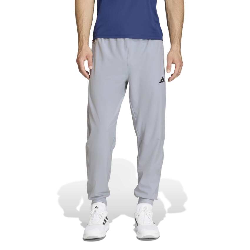 Adidas Workout Essentials Flex Dokuma Gri Erkek Eşofman Altı - 1