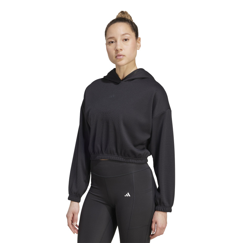 Adidas Yoga Cover Up Siyah Kadın Sweatshirt - Adidas