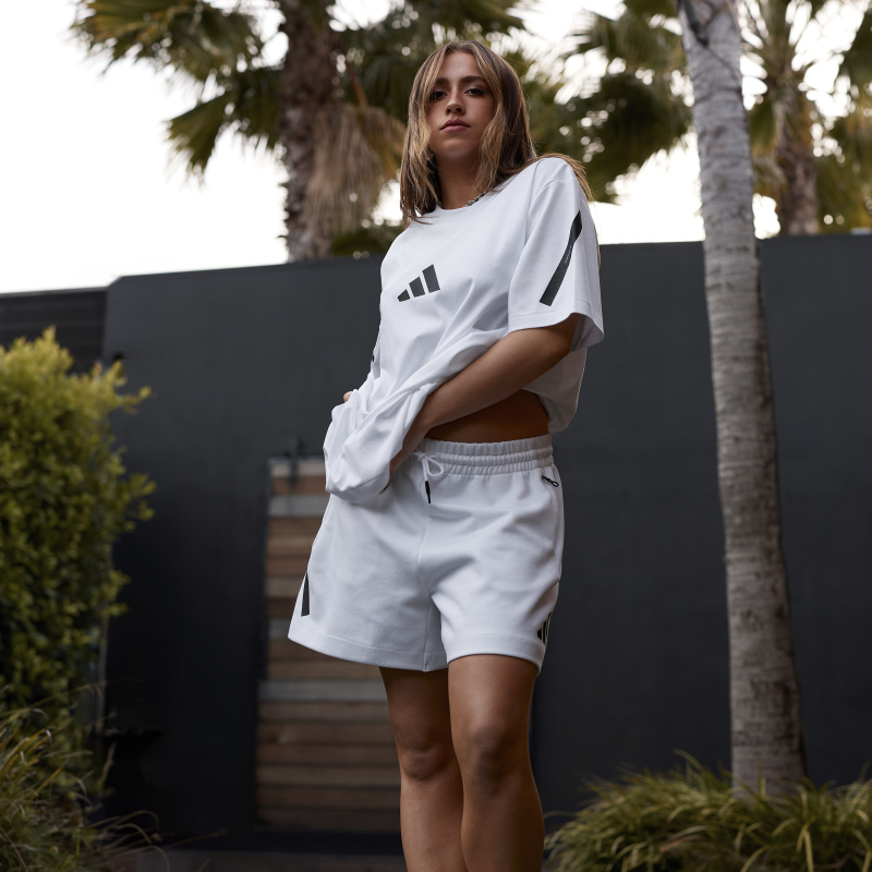 Adidas Z.N.E. Beyaz Kadın Şort - 6