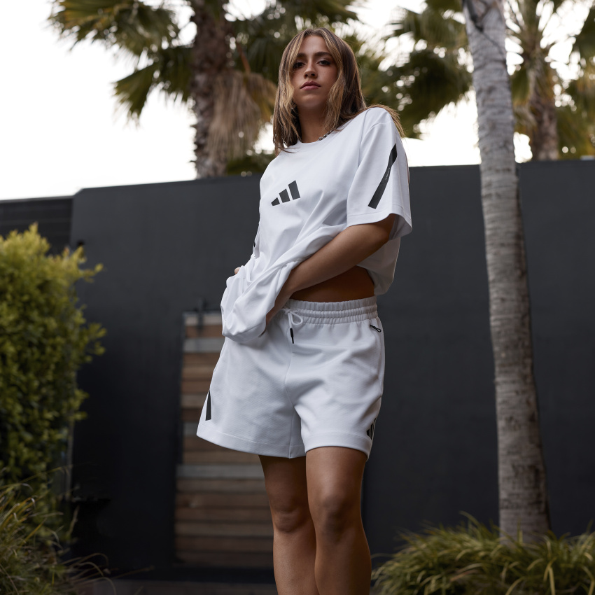 Adidas Z.N.E. Beyaz Kadın Şort - 6