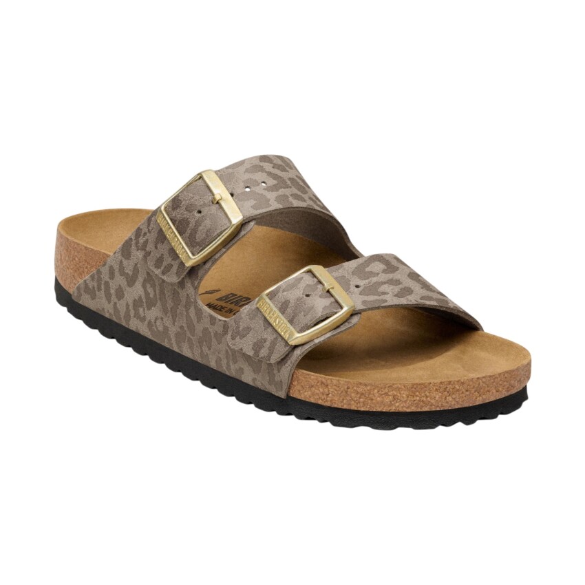 Birkenstock Arizona SYN Leopard Gri Kadın Terlik - 2