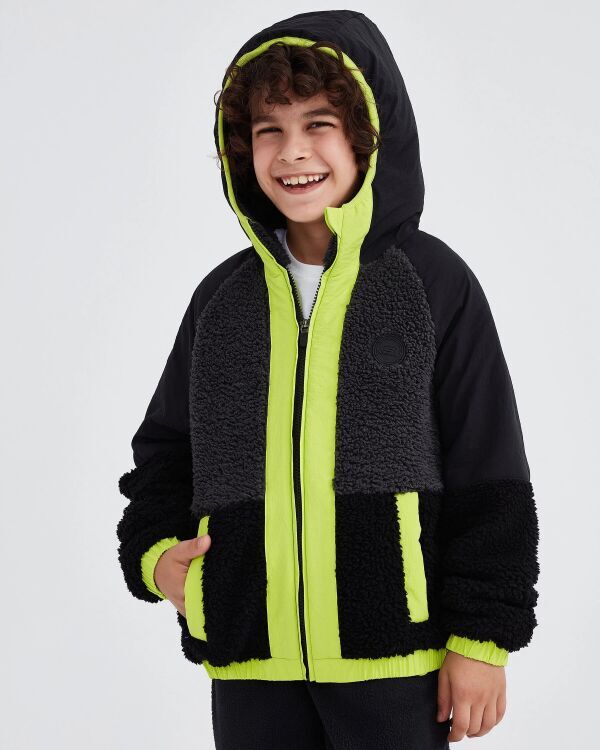 Skechers Outdoor Fleece Full Zip Sherpa Siyah Çocuk Polar - 5
