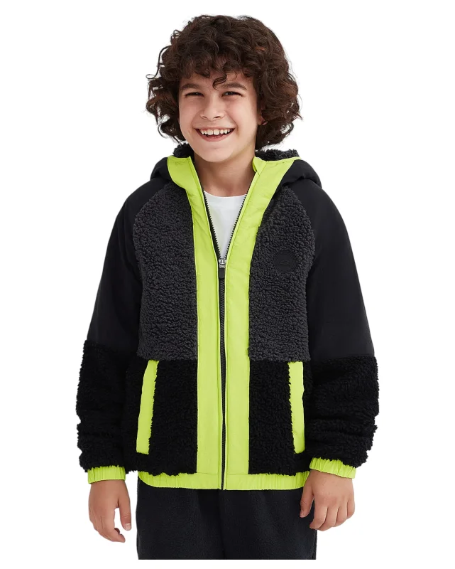 Skechers Outdoor Fleece Full Zip Sherpa Siyah Çocuk Polar 