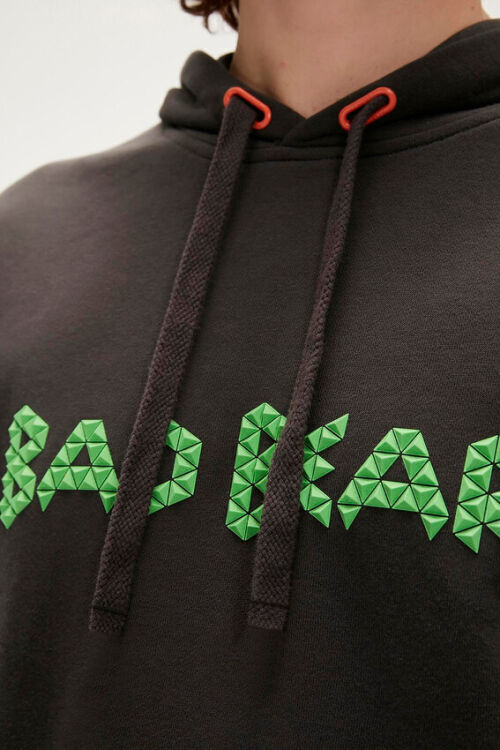 Bad Bear 3D Bad Hoodie Siyah Erkek Sweatshirt - 2