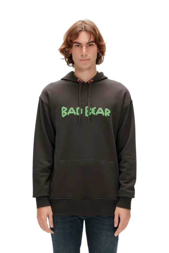 Bad Bear 3D Bad Hoodie Siyah Erkek Sweatshirt - 1