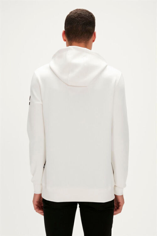 Bad Bear Arthur Hoodie Beyaz Erkek Sweatshirt - 4