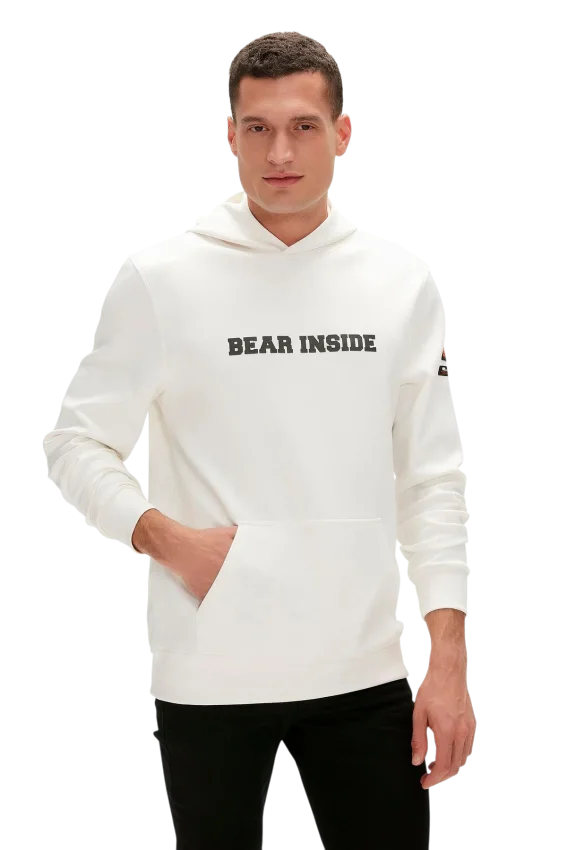 Bad Bear Arthur Hoodie Beyaz Erkek Sweatshirt - 1