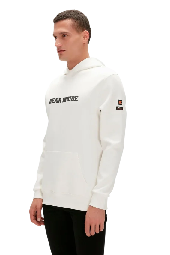 Bad Bear Arthur Hoodie Beyaz Erkek Sweatshirt - 4