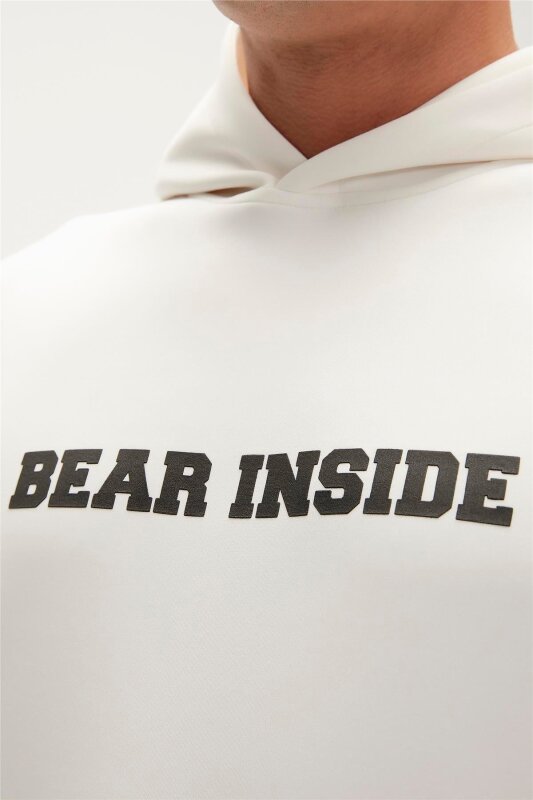 Bad Bear Arthur Hoodie Beyaz Erkek Sweatshirt - 7