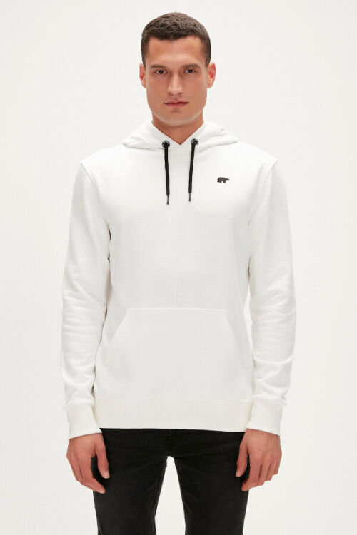 Bad Bear Bad Neck Hoodie Beyaz Erkek Sweatshirt - 1
