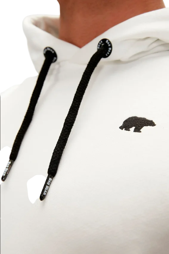 Bad Bear Bad Neck Hoodie Beyaz Erkek Sweatshirt - 4