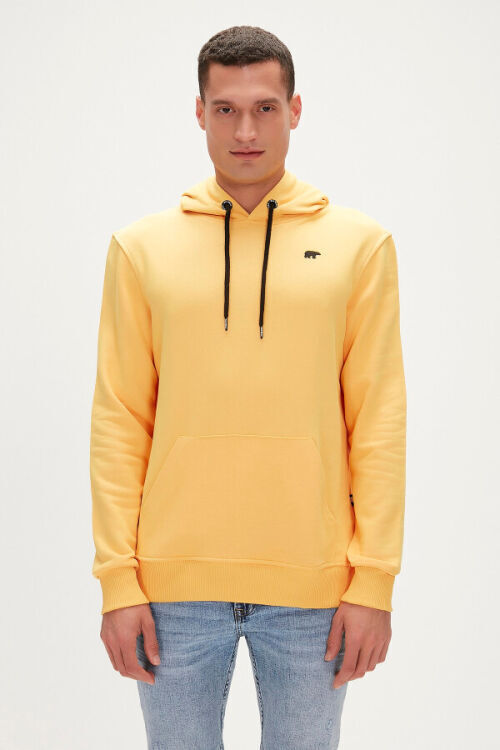 Bad Bear Bad Neck Hoodie Sarı Erkek Sweatshirt - 1
